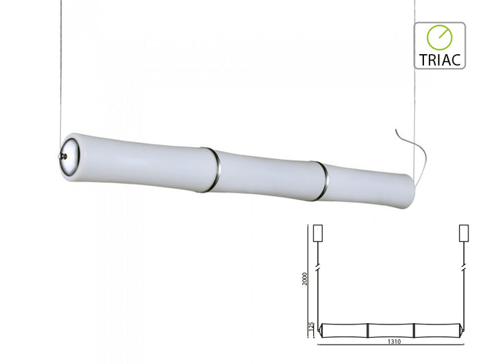 Lampada Led A Sospensione Moderno Forma 3 Canne Bambu Lunga 1310mm 52W 3000K Dimmerabile Triac Dimmer SKU-3979