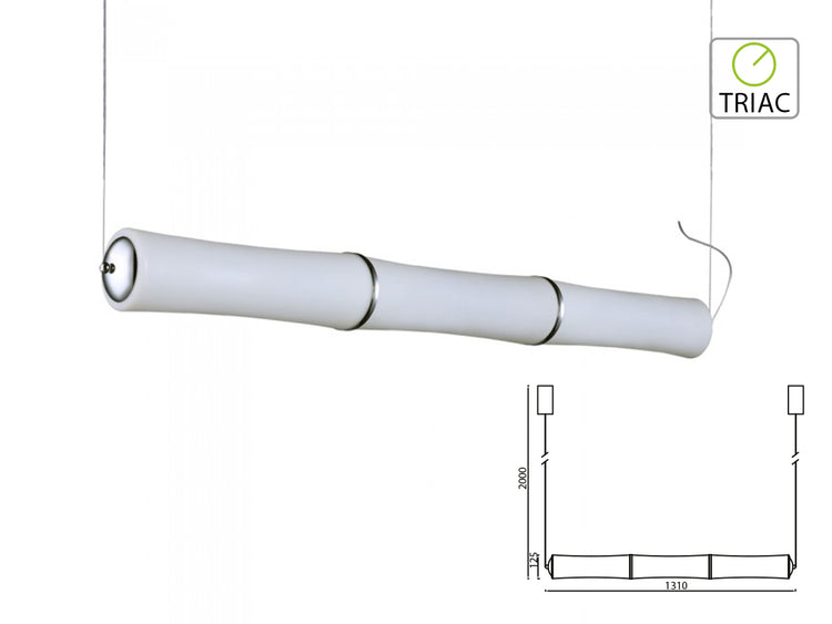 Lampada Led A Sospensione Moderno Forma 3 Canne Bambu Lunga 1310mm 52W 3000K Dimmerabile Triac Dimmer SKU-3979