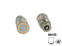 Lampada Led BAU15S PY21W Canbus 12V 25W Reale Arancione Piedi Storti Per Frecce No Errore 32 Smd 3030