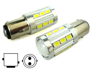 Lampada Led BAY15D 1157 P21/5W 12V 24V 21 Smd 5730 Colore Rosso Luci Posizione Stop Auto Camion Super Luminoso