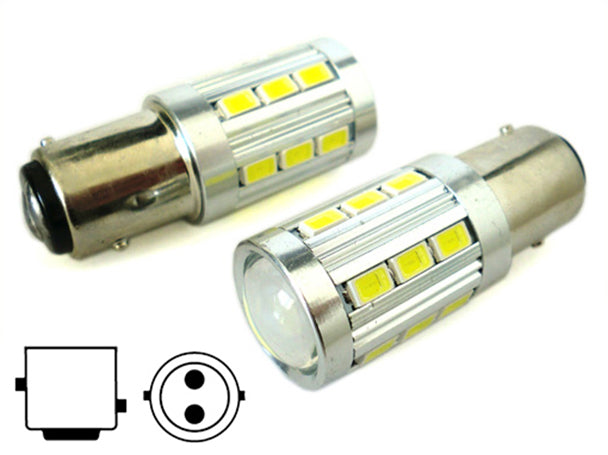 Lampada Led BAY15D 1157 P21/5W 12V 24V 21 Smd 5730 Colore Rosso Luci Posizione Stop Auto Camion Super Luminoso