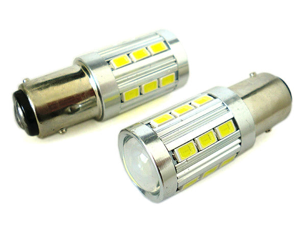 Lampada Led BAY15D 1157 P21/5W 12V 24V 21 Smd 5730 Colore Rosso Luci Posizione Stop Auto Camion Super Luminoso