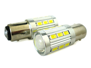 Lampada Led BAY15D 1157 P21/5W 12V 24V 21 Smd 5730 Colore Rosso Luci Posizione Stop Auto Camion Super Luminoso