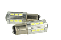 Lampada Led BAZ15D 1157 P21/4W 12V 24V 21 Smd 5730 Super Bianco Luminoso Piedi Storti Asimmetrica