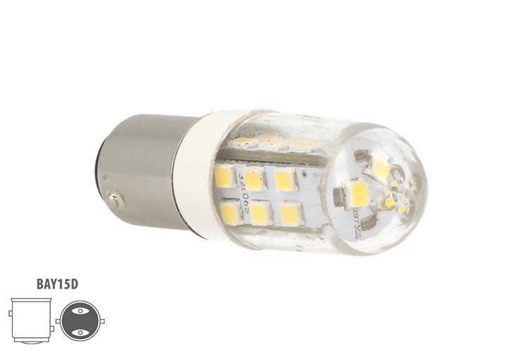 Lampada Led Barca BAY15D Bianco Neutro 12V 24V 4W