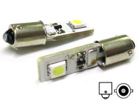 Lampada Led Canbus BA9S T4W 2 Smd No Errore Piedi Diritti 12V Con Resistenza