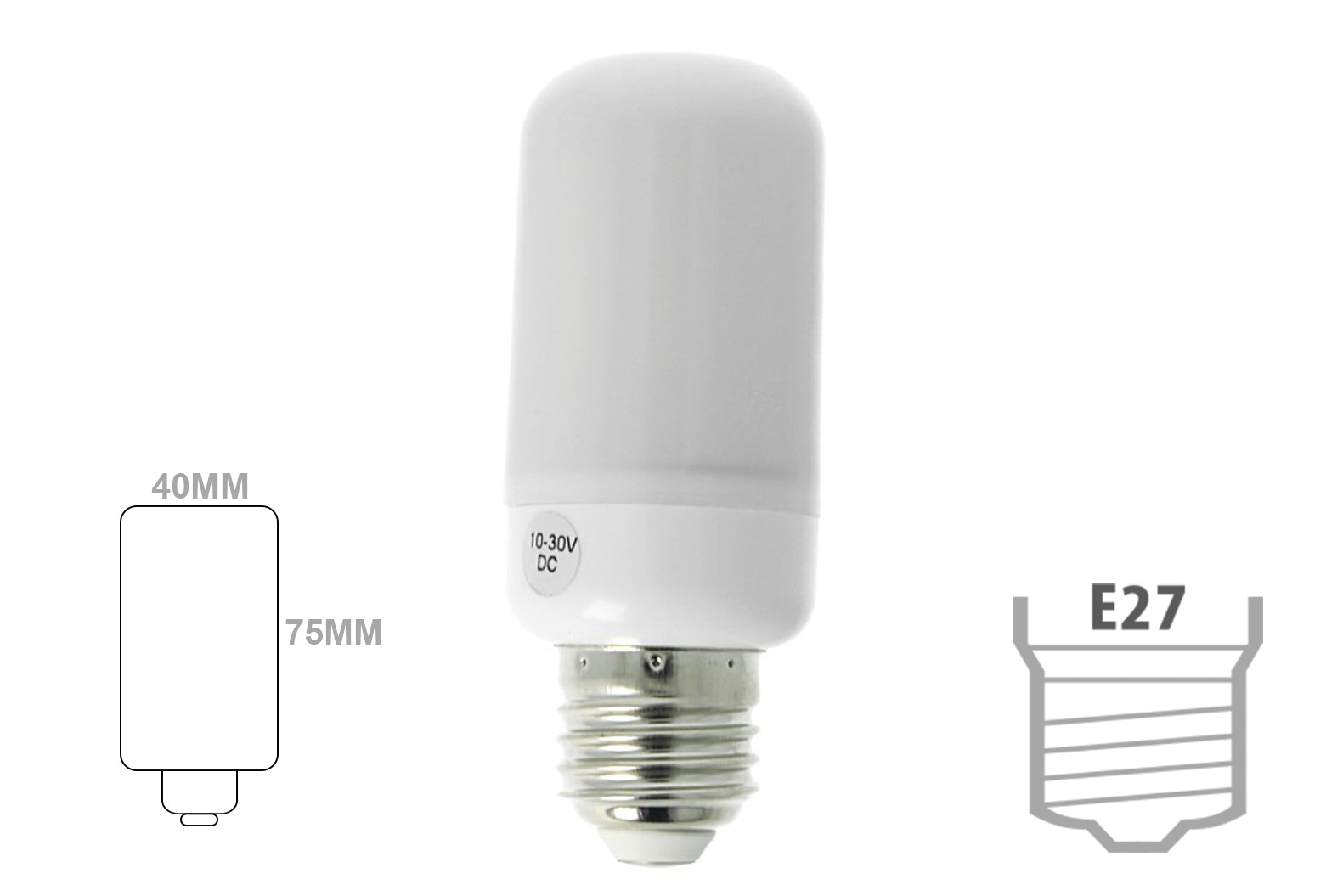 Lampada Led E27 DC 24V AC/DC 12V 8W Bianco Caldo Forma Mais Pannocchia