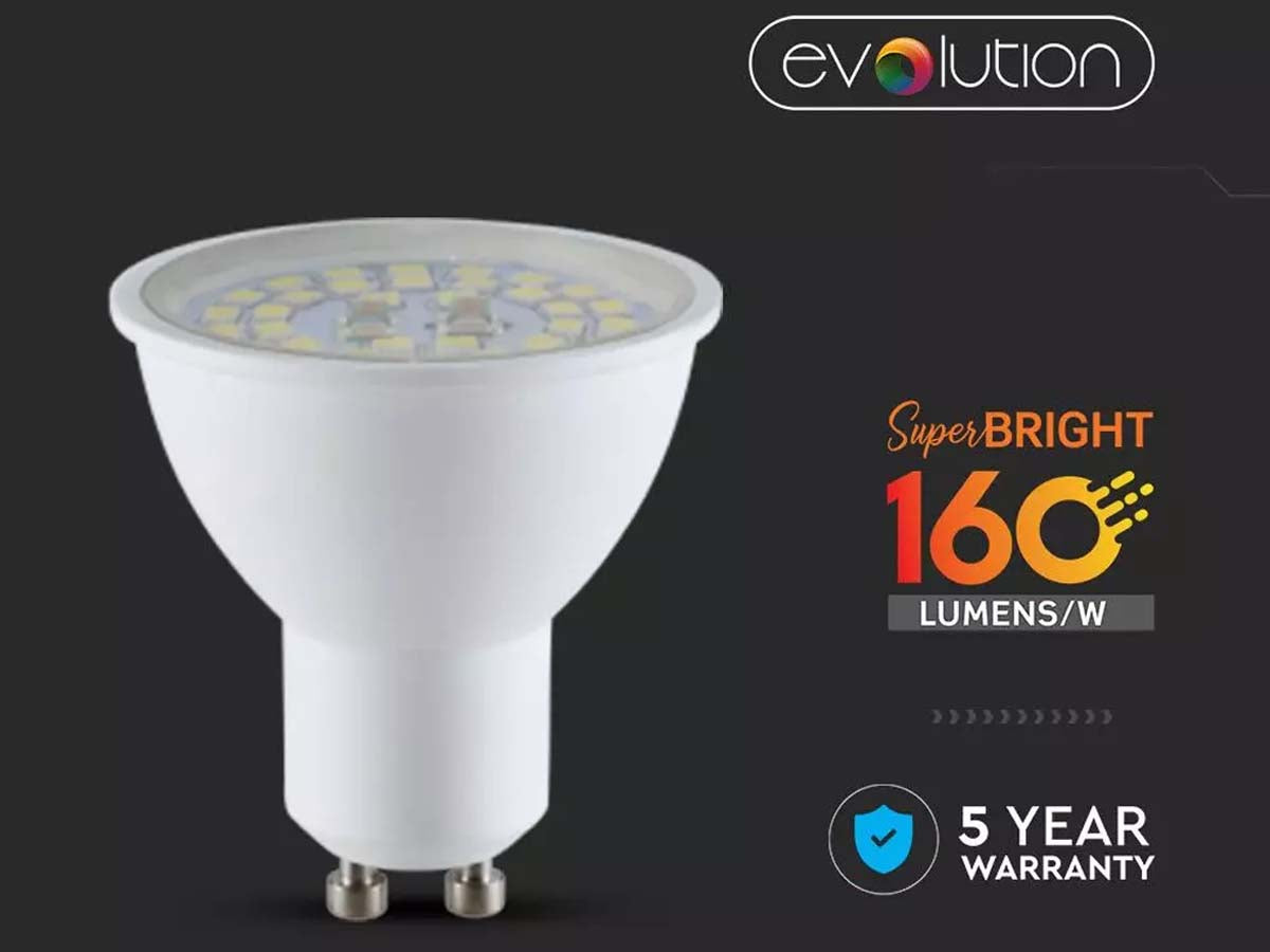 Lampada Led GU10 5W 800LM 220V 110 Gradi Caldo 3000K 160LM/W Massimo Risparmio SKU-2837