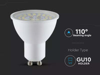 Lampada Led GU10 5W 800LM 220V 110 Gradi Caldo 3000K 160LM/W Massimo Risparmio SKU-2837