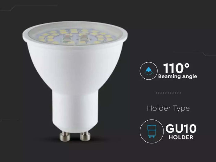 Lampada Led GU10 5W 800LM 220V 110 Gradi Caldo 3000K 160LM/W Massimo Risparmio SKU-2837