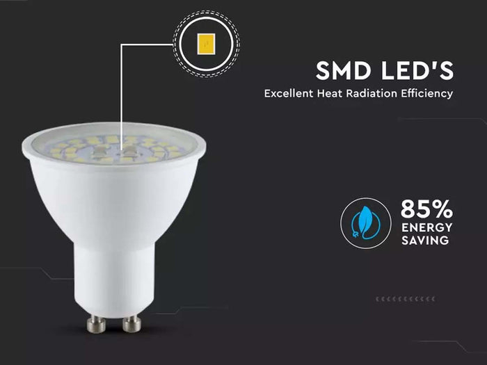 Lampada Led GU10 5W 800LM 220V 110 Gradi Caldo 3000K 160LM/W Massimo Risparmio SKU-2837