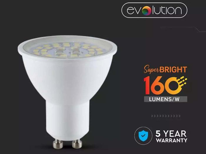 Lampada Led GU10 5W 800LM 220V 110 Gradi Neutro 4000K 160LM/W Massimo Risparmio SKU-2838