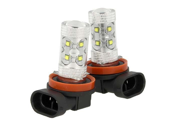 Lampada Led H11 PGJ19-2 H16 PGJ19-3 50W 12V 24V Per Fendinebbia Super Potente e Bianco 10 Smd Cree Da 5W