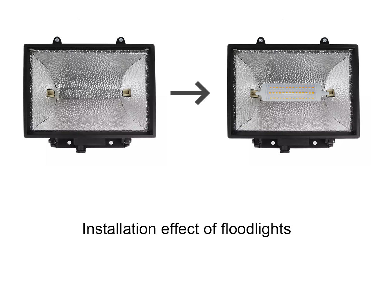 Lampada Led R7S 118mm 15W 1800lm Bianco Freddo 6000K Diametro 28mm 360 Gradi