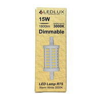 Lampada Led R7S 78mm 15W 1800lm Dimmerabile Bianco Caldo 3000K