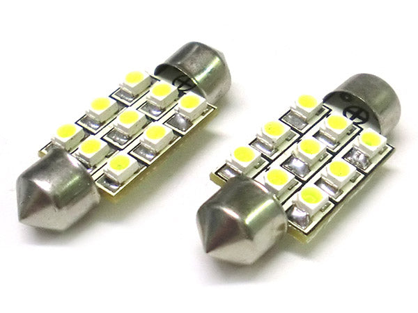 Lampada Led Siluro T11 C5W 39mm 9 Smd Bianco Freddo 12V Luci Targa