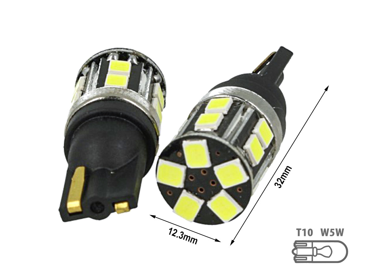 Lampada Led T10 W5W 100% Canbus  5W Reale 12V 24V No Errore Senza Polarit&agrave; Bianco 6000K