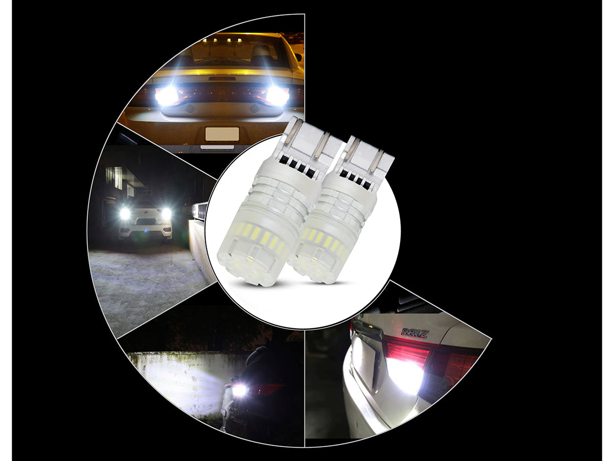 Lampada Led T20 7443 7440 Canbus Bianco 12V No Polarita IP67 Illuminazione 360 Gradi