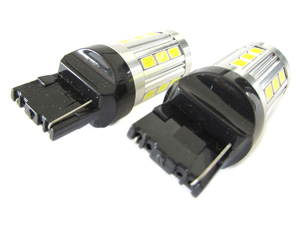 Lampada Led T20 W21W 7440 21 Smd 5730 Super Bianco Luminoso Luci Retromarcia Frecce Auto 12V Senza Polarita