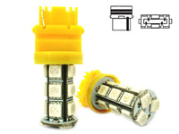 Lampada Led T25 3156 P27W 18 Smd 5050 Arancione 12V Auto W2.5x16d