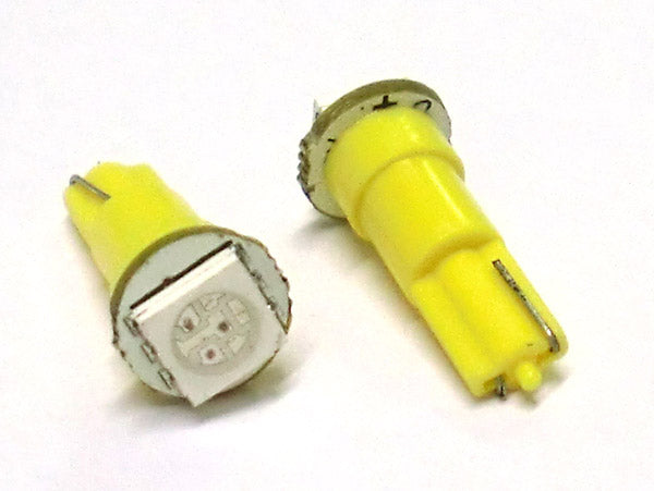 Lampada Led T5 W1,2W 1 Smd Arancione Giallo Luci Cruscotto 12V