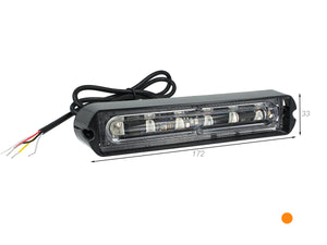 Lampada Luce Lampeggiante Led Strobo Arancione 12V 24V 6W Smd 3535 Segnalazione Emergenza Per Auto Trattore IP65