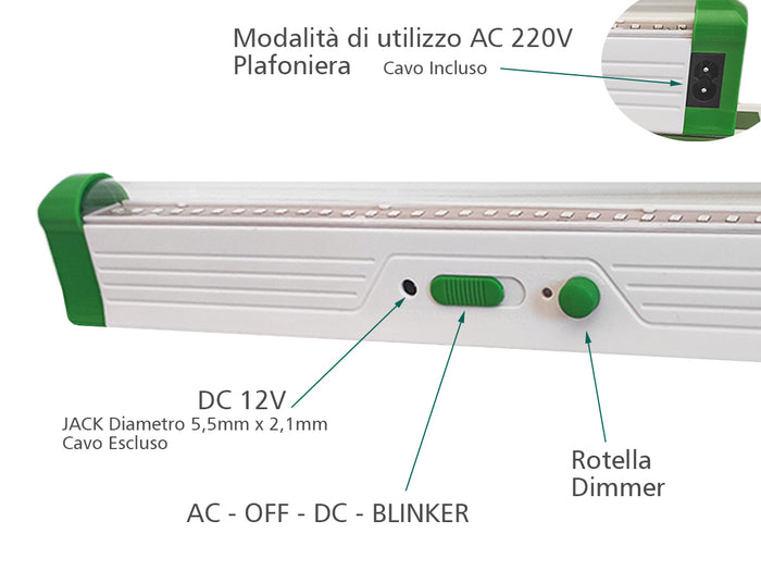 Lampada Plafoniera Led Germicida UV-A Sterilizzazione Disinfezione Antibatterica 4W Ricaricabile Con Gancio Ultravioletta Niente Danni Umani