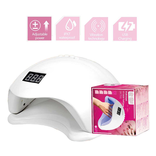 Lampada UV LED 48W Professionale per Unghie Essiccatore Pedicure Manicure con 24 UV e LED IPX7 con 3 Timer e Sensore Automatico per le Mani