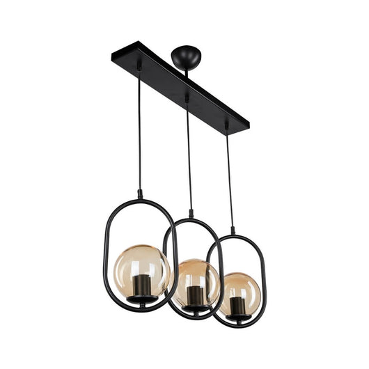 Lampada da soffitto Narissa ASZ1332 in metallo nero con tre portalampada