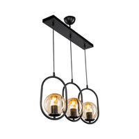 Lampada da soffitto Narissa ASZ1332 in metallo nero con tre portalampada