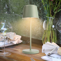 Lampada senza fili da tavolo moderna IP65 ricaricabile USB luce TOUCH dimmerabile atmosfera tavolini bar ristorante VERDE