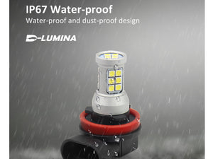 Lampada led H8 H11 H9 12V 24V 8W IP67 360 Gradi