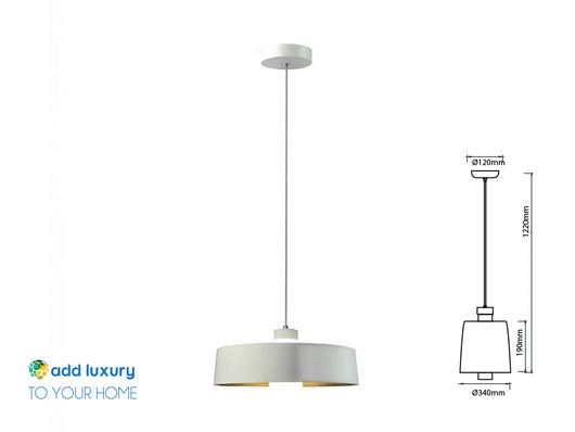 Lampadario Led a Sospensione Scodella Ciotola in Metallo 7W 3000K Colore Bianco Interno Plexiglass SKU-3939