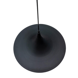 Lampadario industriale LED E27 cappello strega pendente vintage minimal tromba luce tavolo cucina pizzeria ristorante 230V NERO