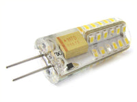 Lampadina LED Bispina G4 48 SMD 3014 DC 12V 3W 360 Gradi Con Silicone Bianco Neutro 4200K