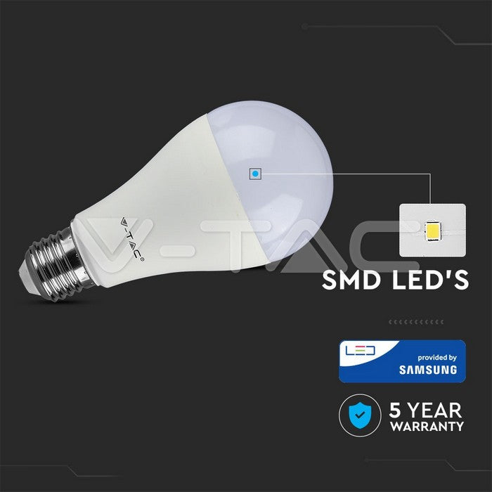 Lampadina LED Chip Samsung E27 15W A65 3000K