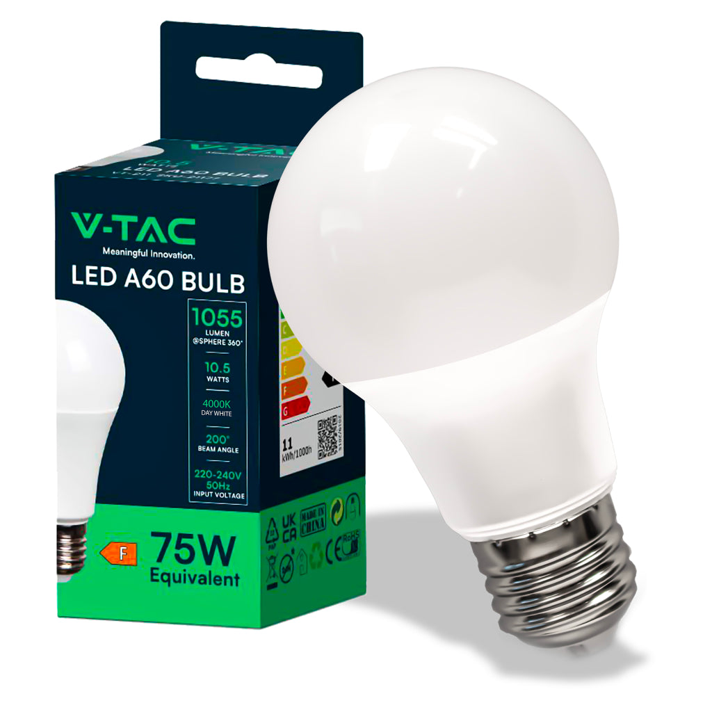 Lampadina LED E27 10,5W A60 6500K