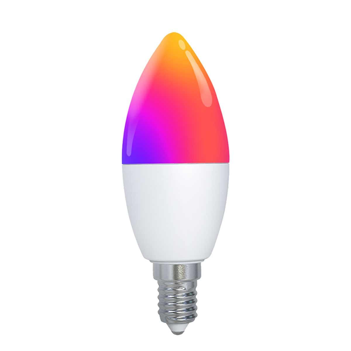 Lampadina Matter LED Wifi Smart Multicolore RGB Dimmerabile E14 6W 470Lm App Compatibile con Amazon Alexa e Google Home