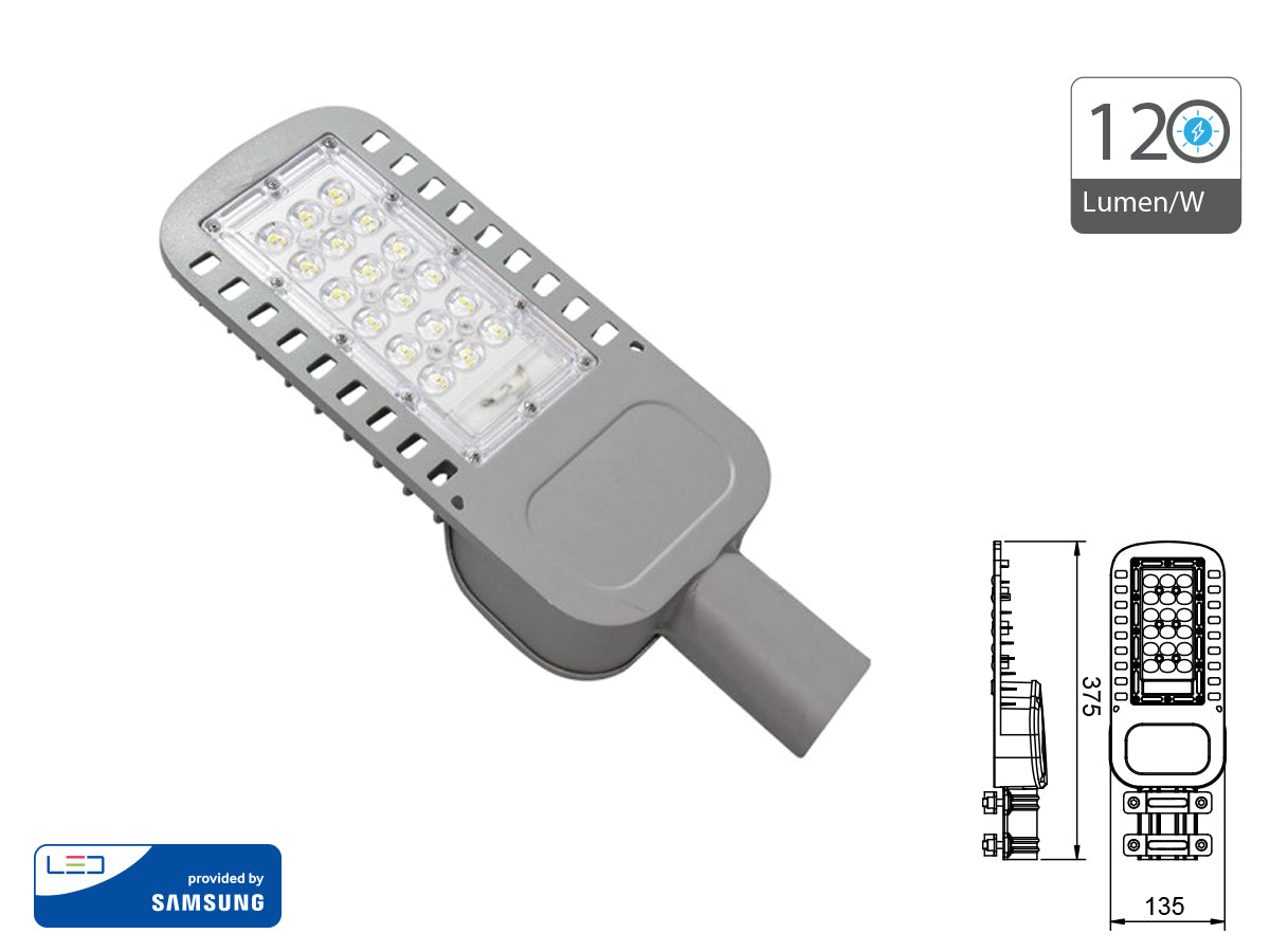 Lampione Stradale Led 30W 6400K 120lm/W Street Lamp Per Strada Giardino Villa IP65 SKU-21957