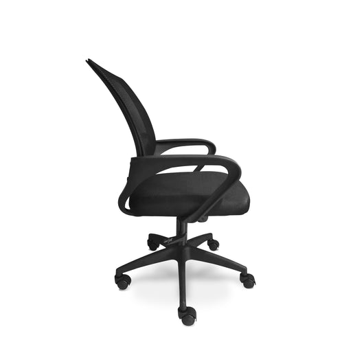 Lara - Sedia da ufficio ergonomica ad altezza regolabile con ruote girevoli - colore nero