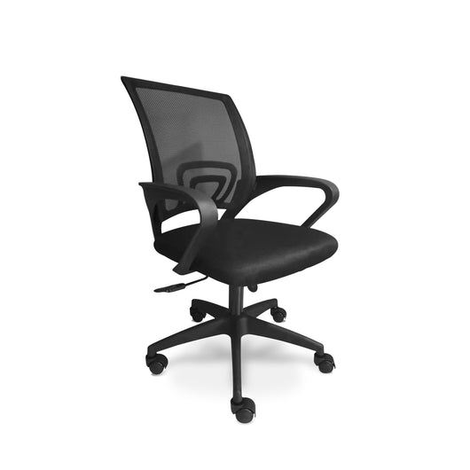 Lara - Sedia da ufficio ergonomica ad altezza regolabile con ruote girevoli - colore nero