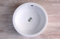 Lavabo appoggio tondo 45x17cm ceramica bianco Mues Balibra