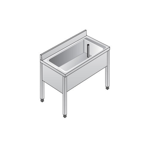 Lavello 100x60x85 acciaio inox 304 su gambe cucina ristorante RS5973