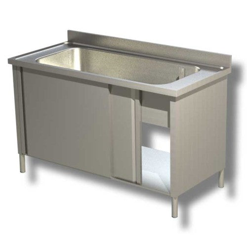 Lavello 100x60x85 acciaio inox 430 armadiato cucina ristorante pizzeria RS4912