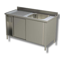 Lavello 100x70x85 acciaio inox 430 armadiato cucina ristorante pizzeria RS4925