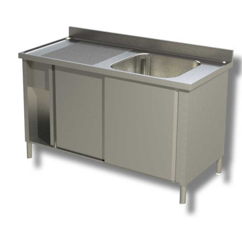 Lavello 100x70x85 acciaio inox 430 armadiato cucina ristorante pizzeria RS4925