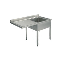 Lavello 120x70x85 acciaio inox 304 su gambe vano lavastoviglie RS5958