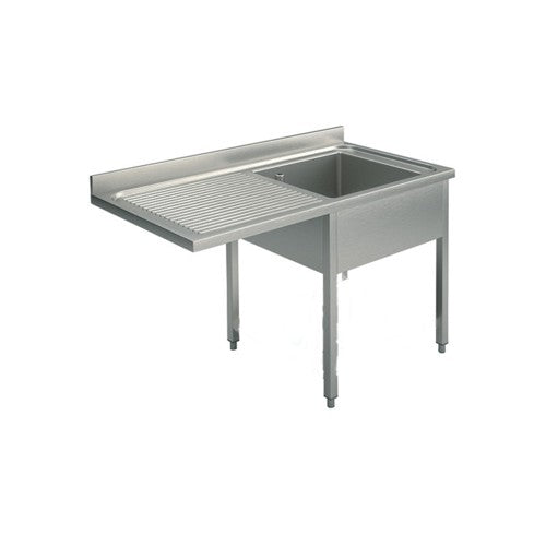 Lavello 140x70x85 acciaio inox 304 su gambe vano lavastoviglie RS5960