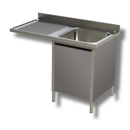 Lavello 140x70x85 acciaio inox 430 armadiato vano lavastoviglie cucina RS5018