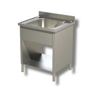 Lavello 50x60x85 acciaio inox 304 su fianchi ripiano cucina ristorante RS8279